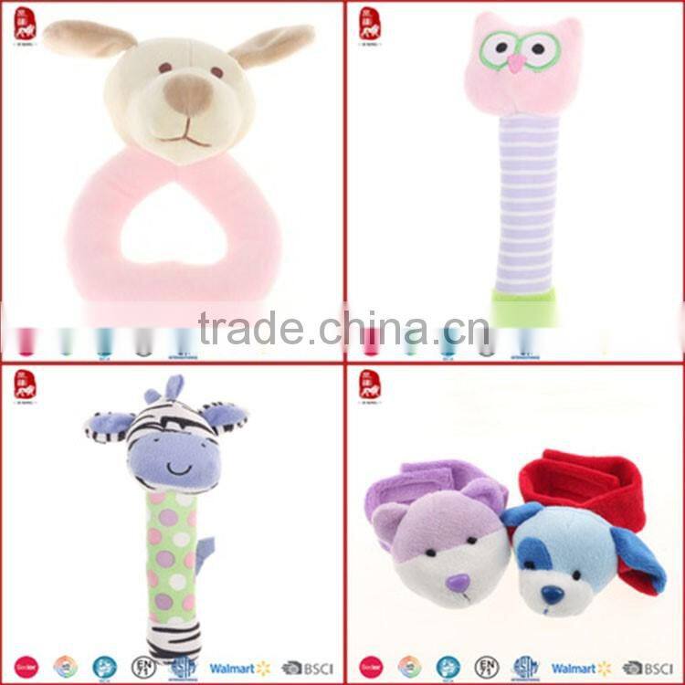 lovely bear baby plush toys handbell manufacture