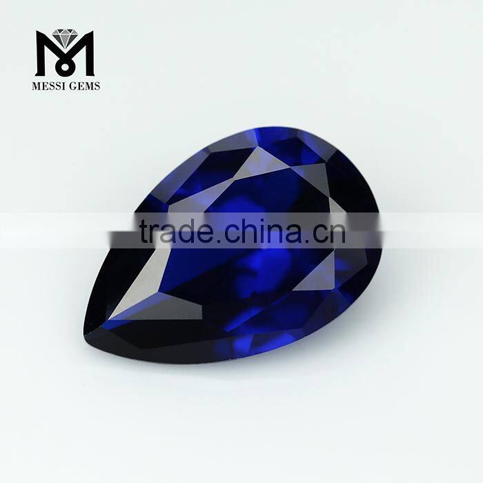 Wholesale Factory Price Pear Machine Cut 113# Loose Bule Spinel Gemstone