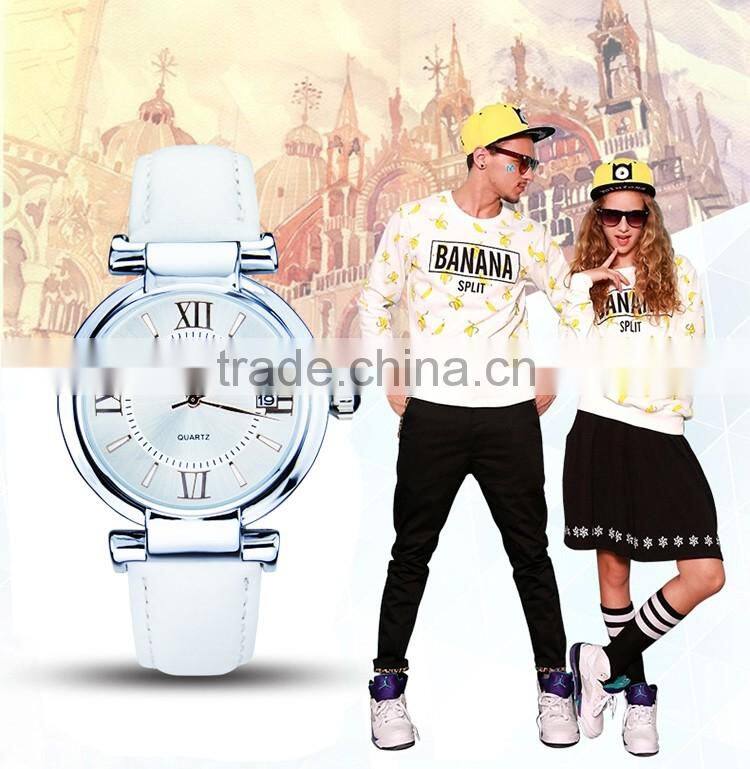 New arrival black leather watchband own your brand stainless steel case back automatic watch movement lady fashion watch Y030