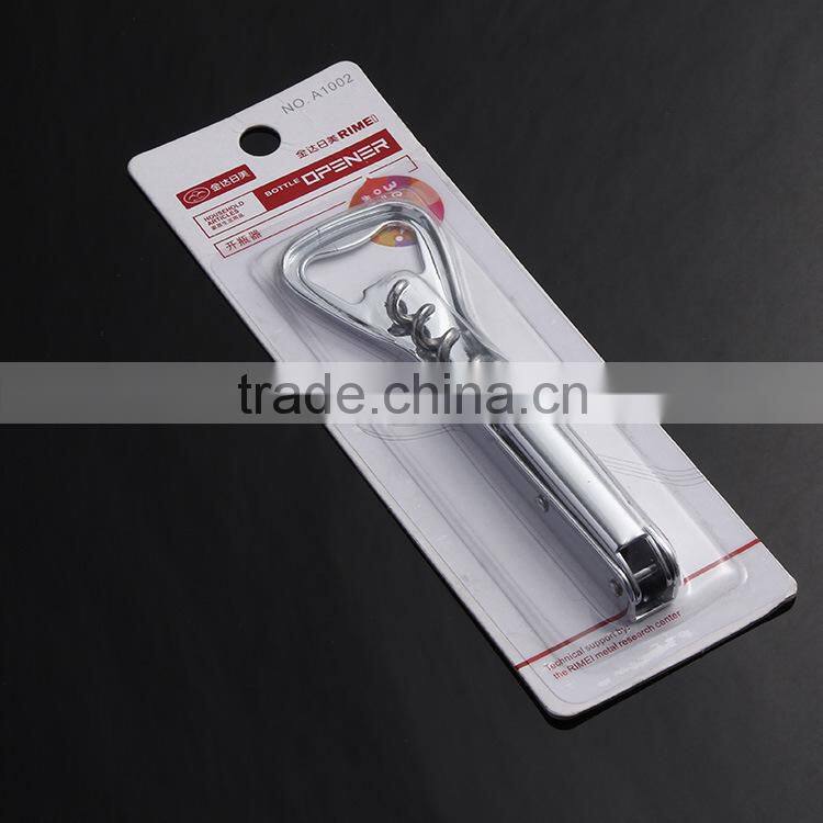 waiters friend stainless steel opener for beer and wine bottle