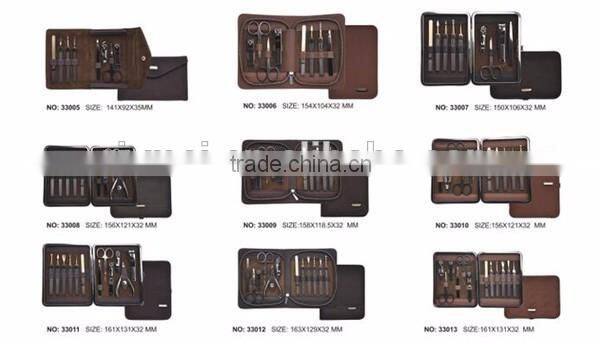 White leather case manicure pedicure set