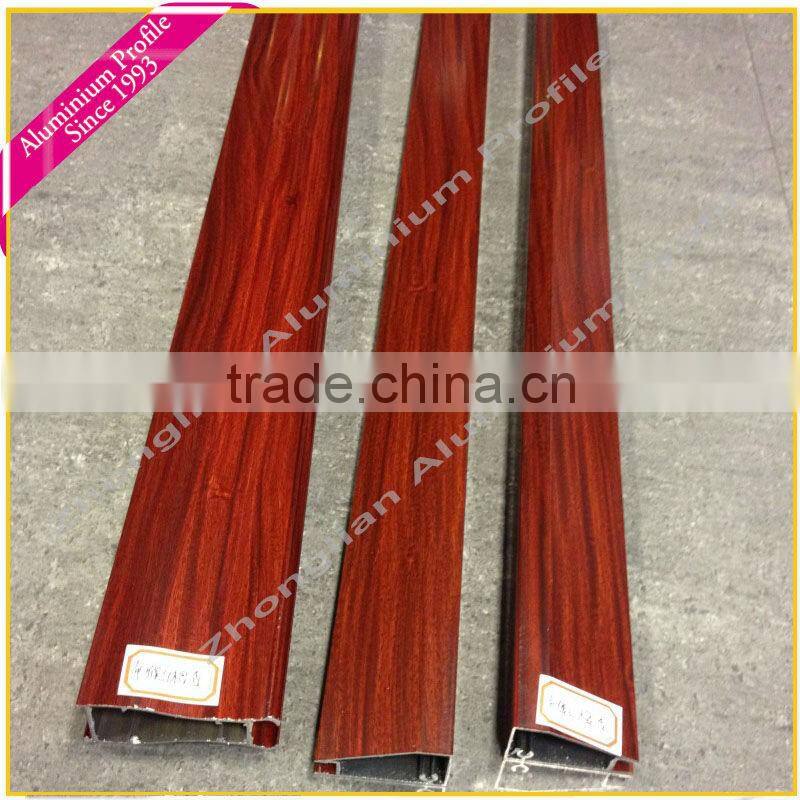2014NEW and Popular ! 6063-T5 wood finish aluminium profiles/OEM/ODM Wood effect aluminium powder coatings profile