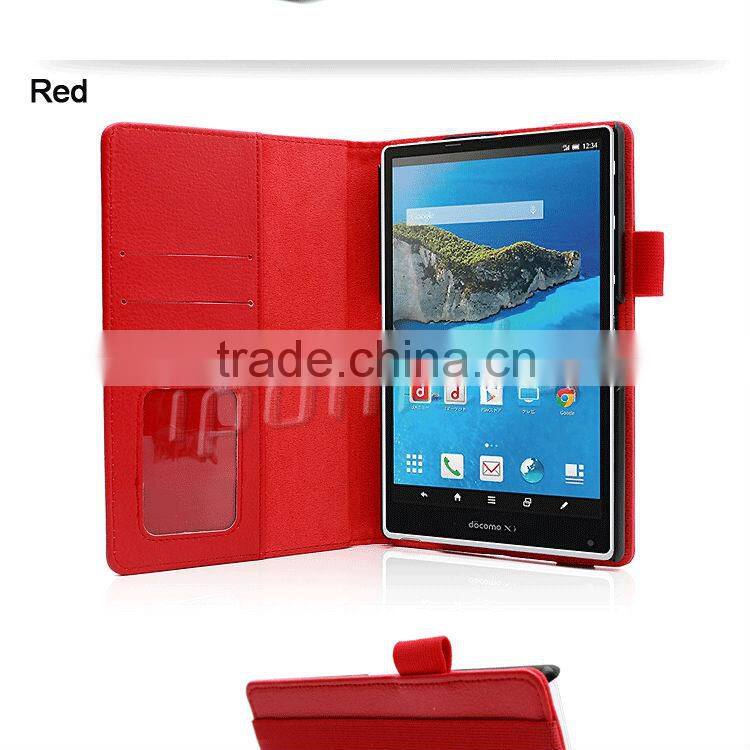 7 inch tablet leather case for Sharp AQUOS Pad SH-06F PU accessories cover