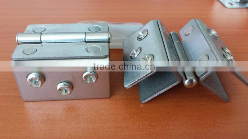 HJ-068 Best price 10cm square stainless steel double hinge China supplier glass hinge