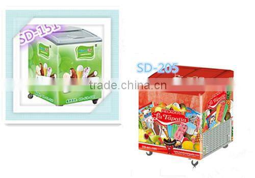 Best seller sliding glass door chest ice cream freezer