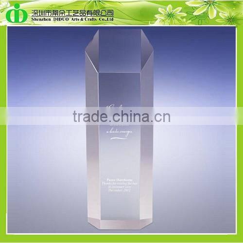 DDL-H073 Trade Assurance Acrylic Trophy Clear