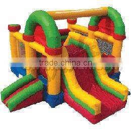 colorful inflatable combo bouncer with slide,obstacles commercial quality A3007