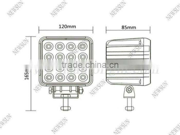 Vehicle Accessory Off Road Working Lights,48w Led Work Light For Trucks,48w Led Work Light