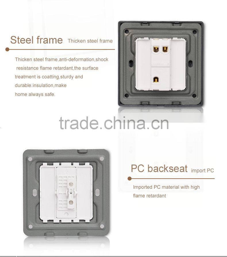 stainless steel 1 gang wall light switch