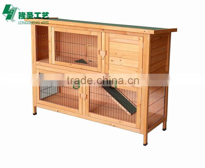 Two layer wooden Rabbit hutch