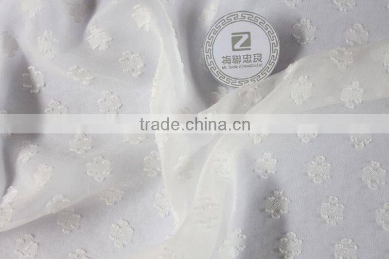 Polyester clip chiffon fabric special cutting flower fabric chiffon for dresses wedding dress