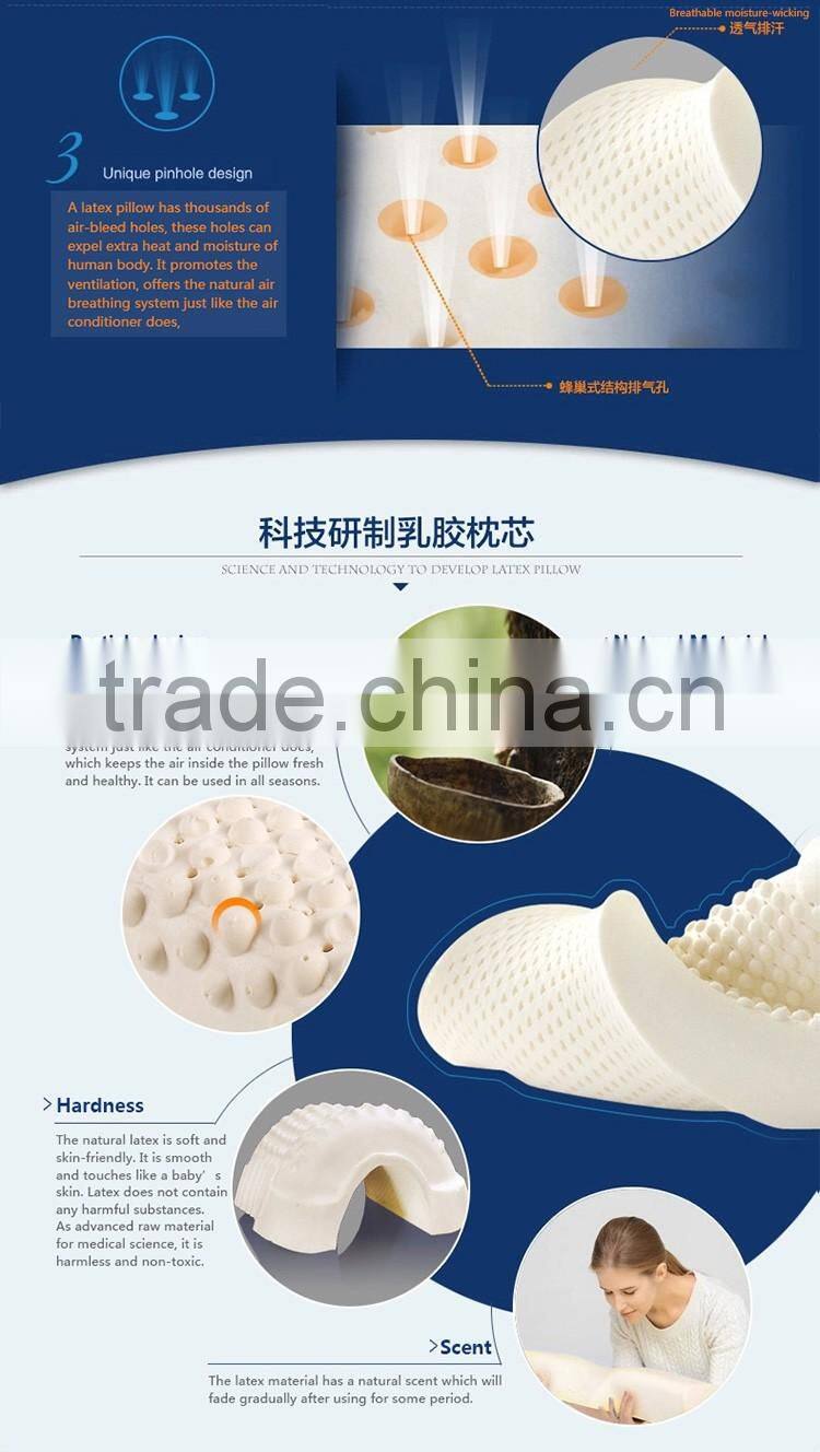 XD-KM001 china supplier massage latex pillow thailand sleep for success pillow reviews