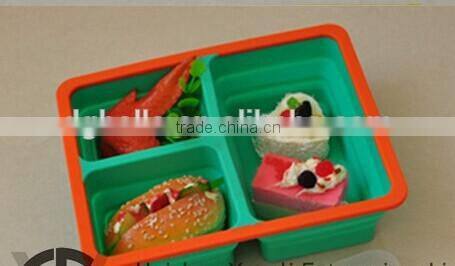 Non-stick silicone foldable food container