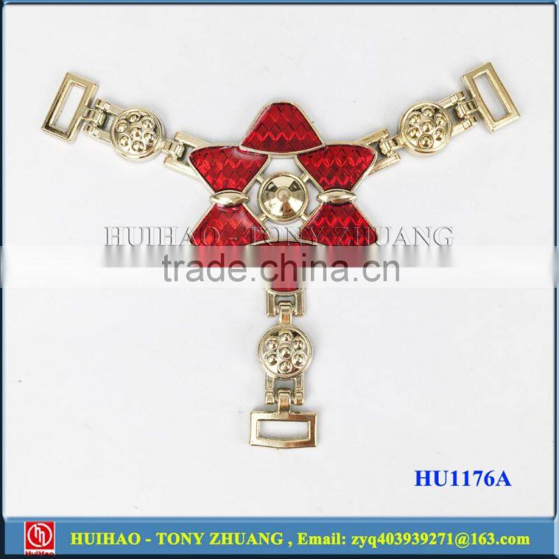 Wholesale plastic slipper buckle ornament HU1178A