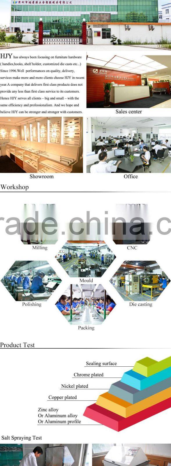 Hot selling decorative chrome aluminum metal wall hooks