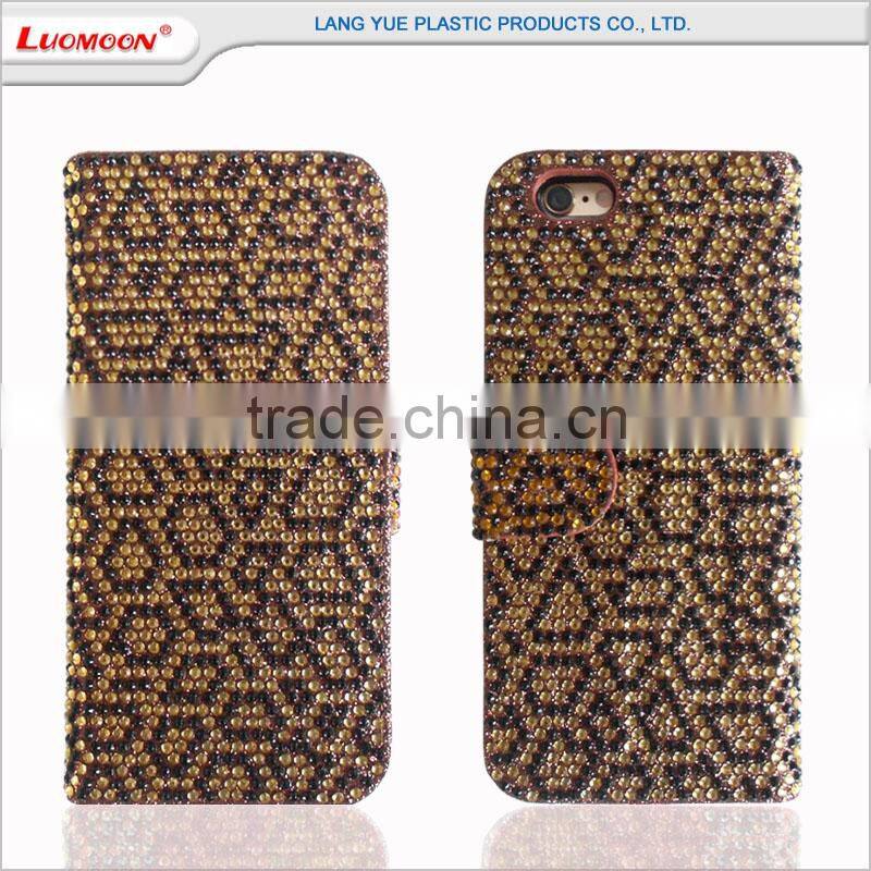 DIY full diamond fashion PU flip case for moto g3, for moto x play, for moto g2