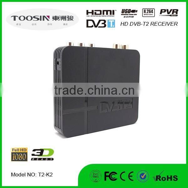 OEM/ODM HD 1080P DVB T2 mini FTA digital decoder set top box terrestrial receiver