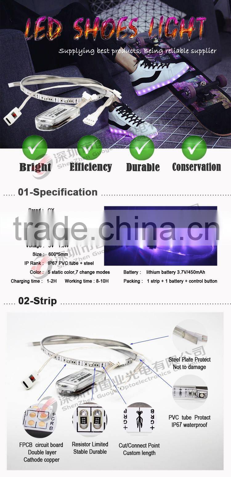 Distributor offer 3v led strip for shoes for women shoes 3v led strip for shoes