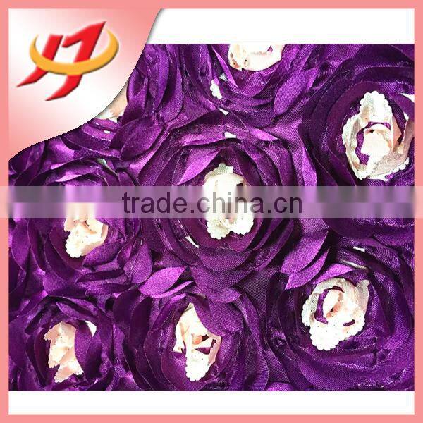 Wedding decorative satin rosette table cover round table overlay