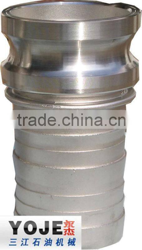 Stainless steel Part E , male camlock x hose shank