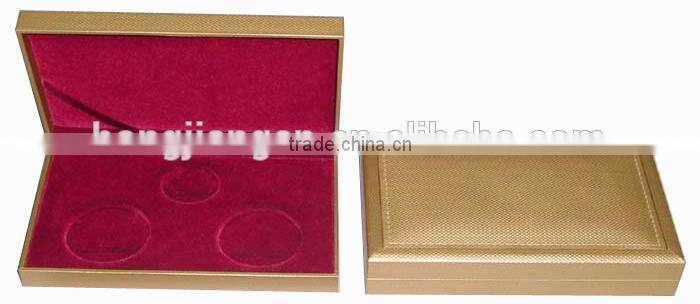 Leather Coin Box in plastic box base