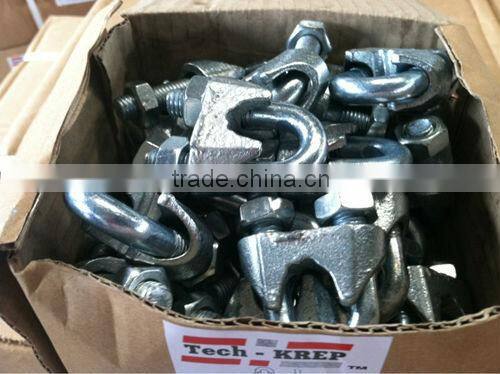 DIN741 malleable wire rope clips galvanised