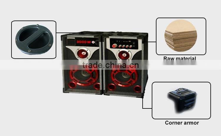 Wanminle Wooden Mono Speaker with Bluetooth Active Colorful Sound System with Disco Light