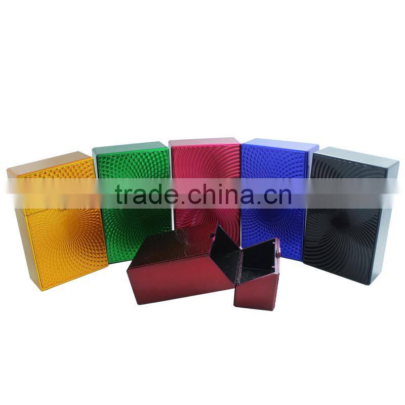 green embossed wave shape plastic cigarette case for 20s kind size 85mm cigarette pack holder