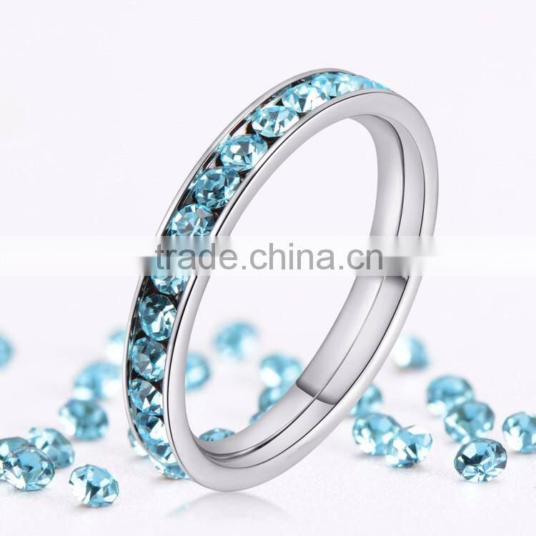 March Aquamarine birthstone set necklace rings jewelry women A symbol of youth, happiness and beauty