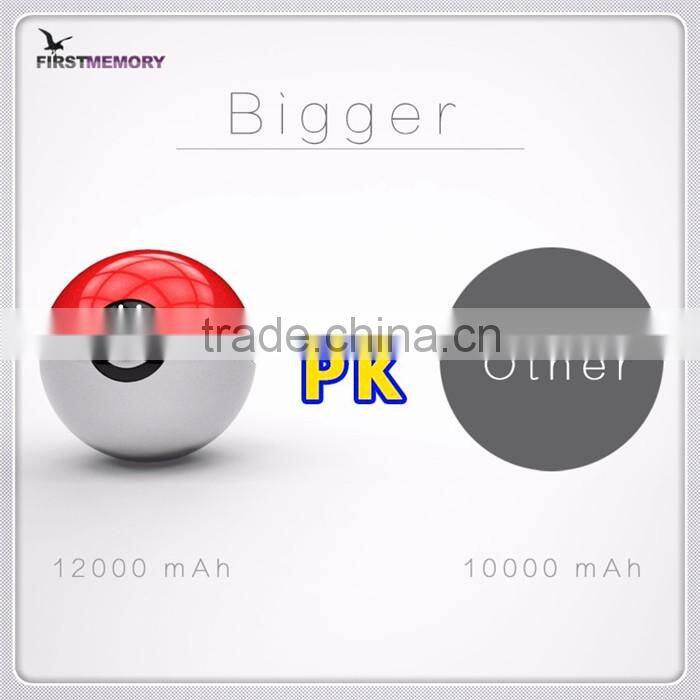 Game Pokemon Go III Powerbank Mobile Poke ball Plush Toy Power Bank Charger 12000mAh