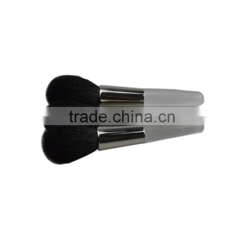 Top quality single plastic clear handle foundation makeup powder brush for sale
