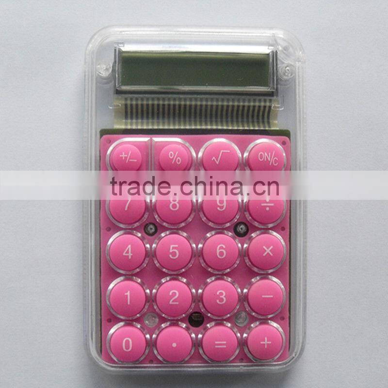 novelty promotional item gift calculators transparent big button 8-digits electronic calculator for school