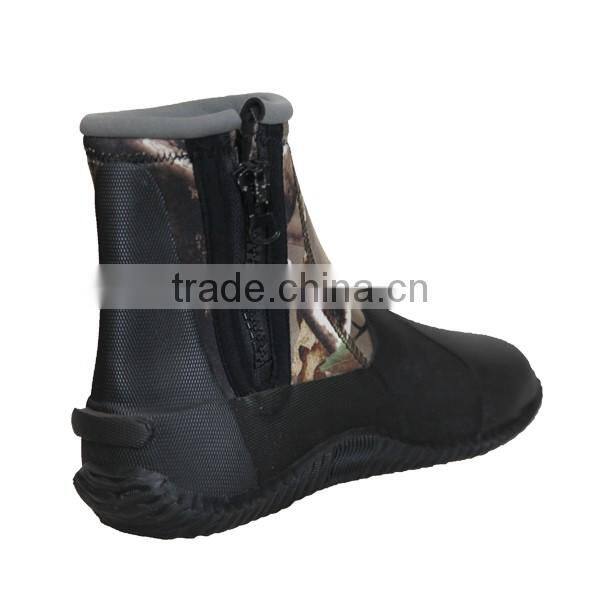 Mens Ankle Camo Neoprene Garden Boots With Zipper