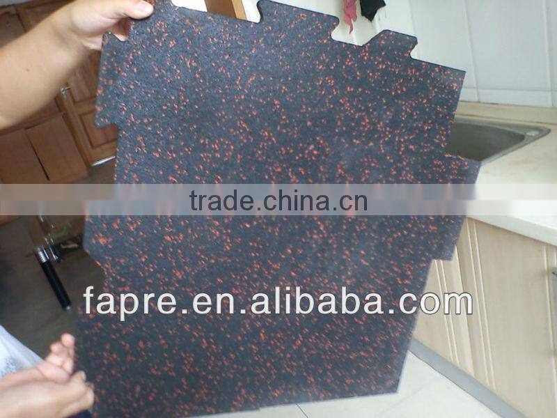 Interlocking Rubber Sport Matting with Colorful EPDM Speckles