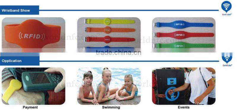 NFC Type NTAG213 Smart Silicon Waterproof Wristband