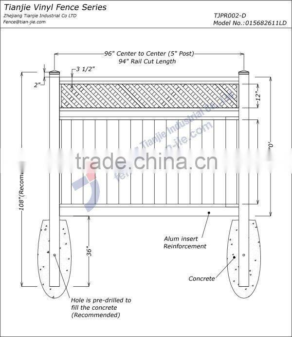 Lattice Top PVC Privacy Fence