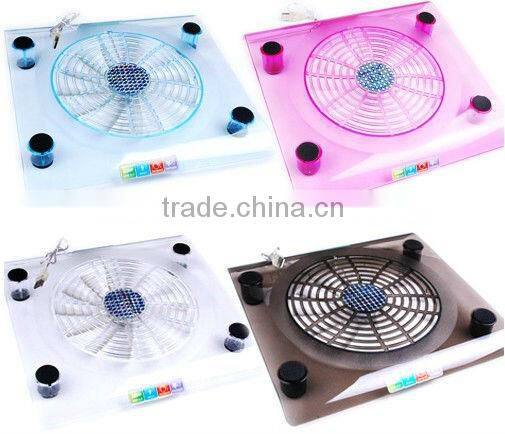 White Blue Purple Black single fan cooler fan led light laptop cooler pad