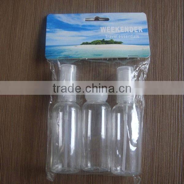 easy to carry 6pcs plastic travel cosmetic bottle set ST-09