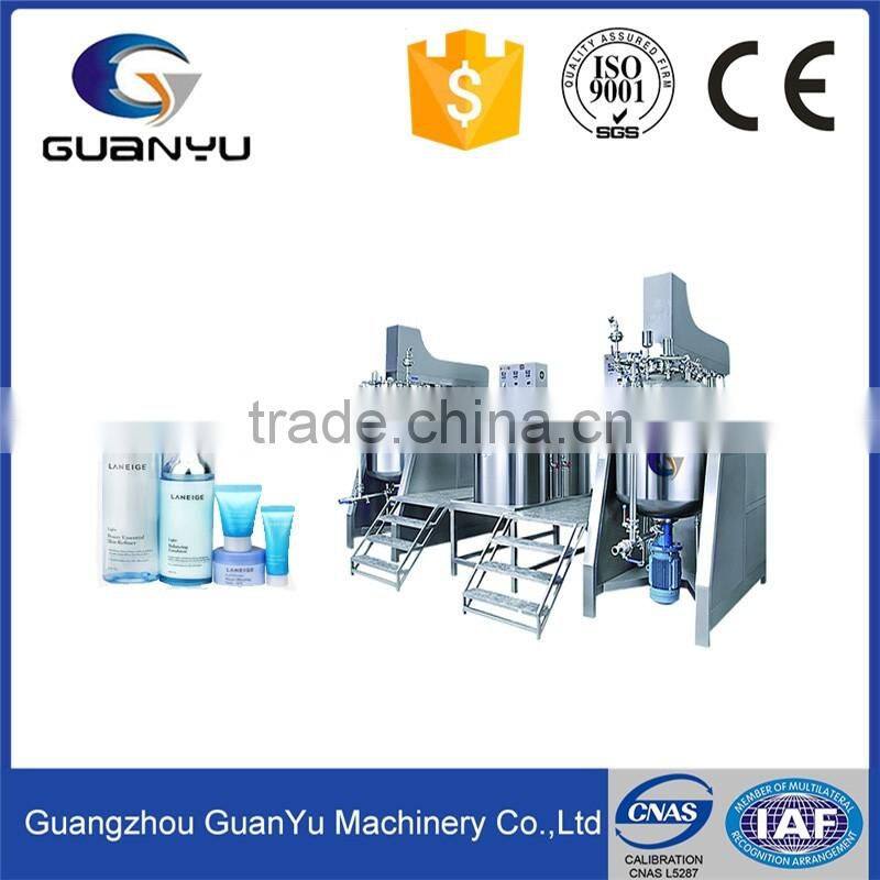 good price of cosmetics cream making machine with vacuum emulsifying mixer