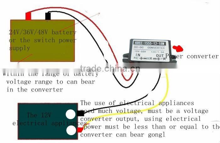 12V24V turn 24V1A DC-DC power supply module 10-40V turn 24V1A24W automatic power-down