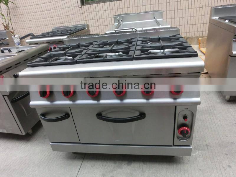 Best quality heavy duty 6 burners gas range
