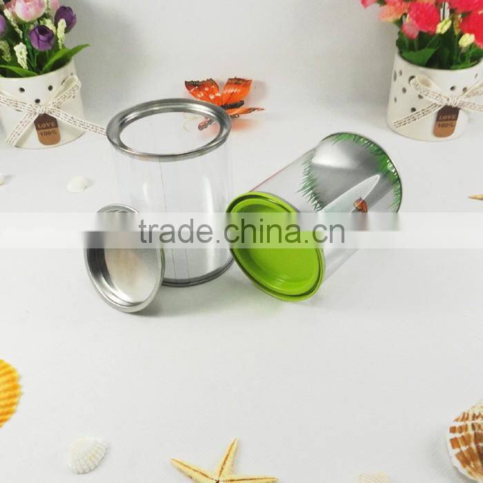 TOP sale Round tranparent christmas popcorn PVC tin bucket