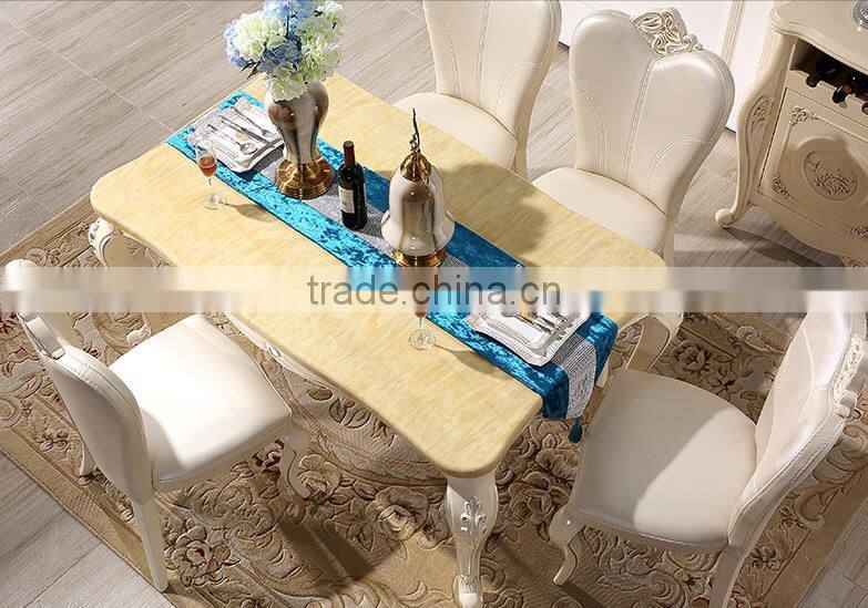 Graceful pearl color leather dining chair