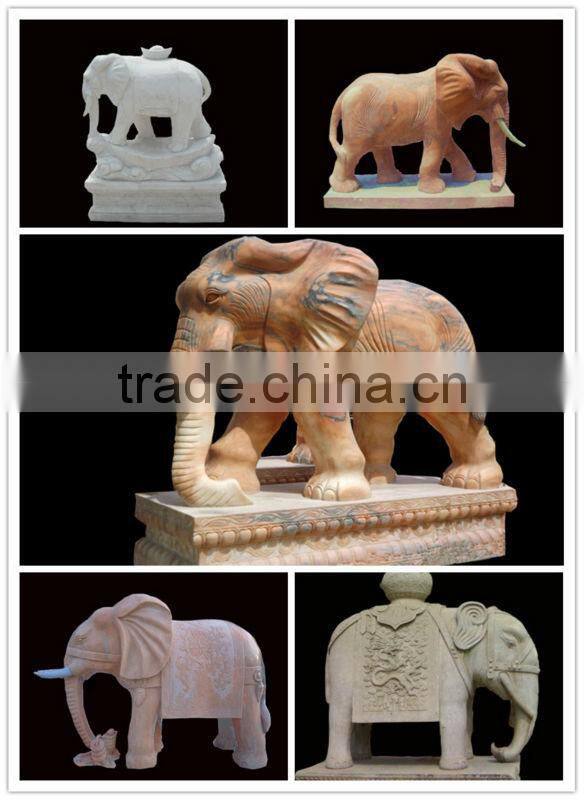 White Marble Elephant Carving