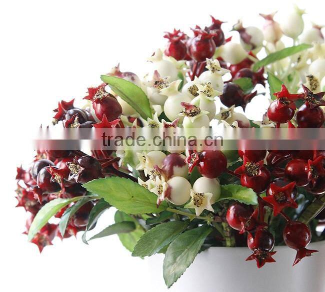 Christmas flower arranging accessories plastic little pomegranate decorative artificial flowers