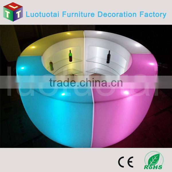 2015 Hot Sale Plastic Led Round small Bar Counter