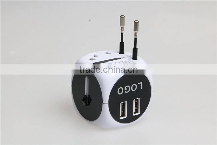 hot sell plug univeral travel double usb adapter world travel adaptor multipurpose plug travel adapter with usb