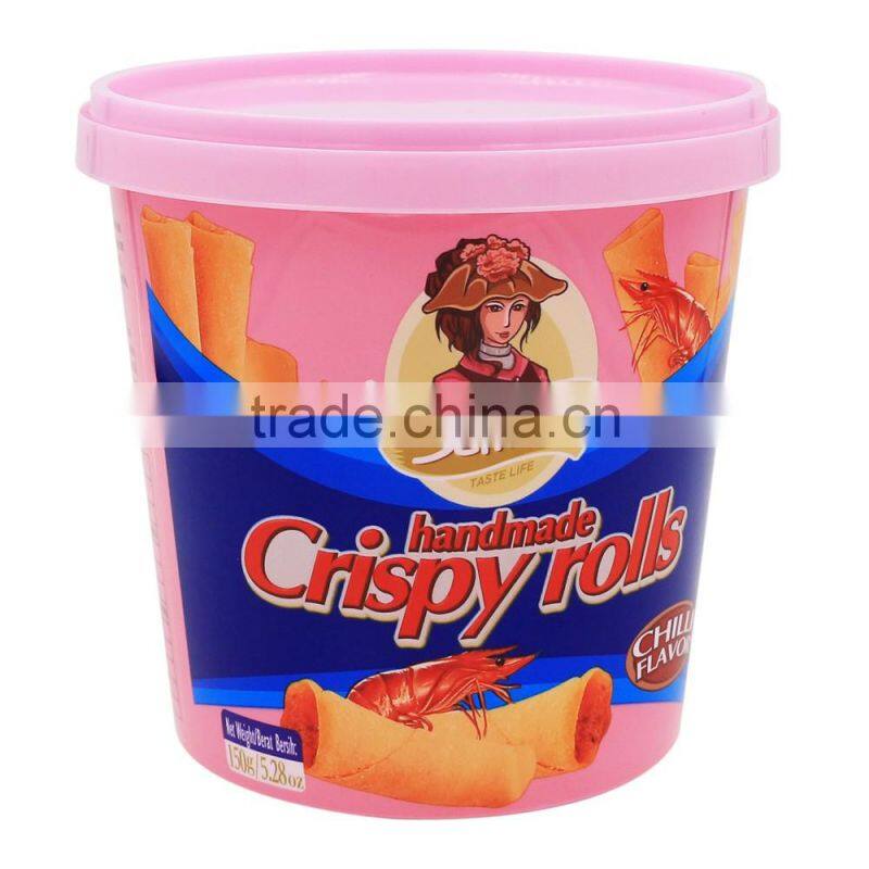 IML Round Plastic Candy Box,IML PP Tub, Round Plastic Box with Lid.