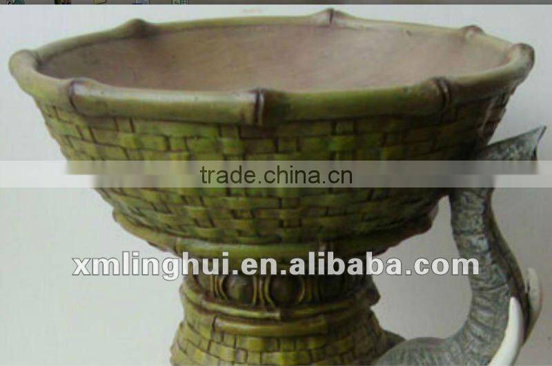 Cute Indian Style Polyresin Garden Elephant Planter For Sale