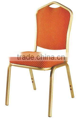 Hot sale hotel stackable party chair aluminum gold banquet chair